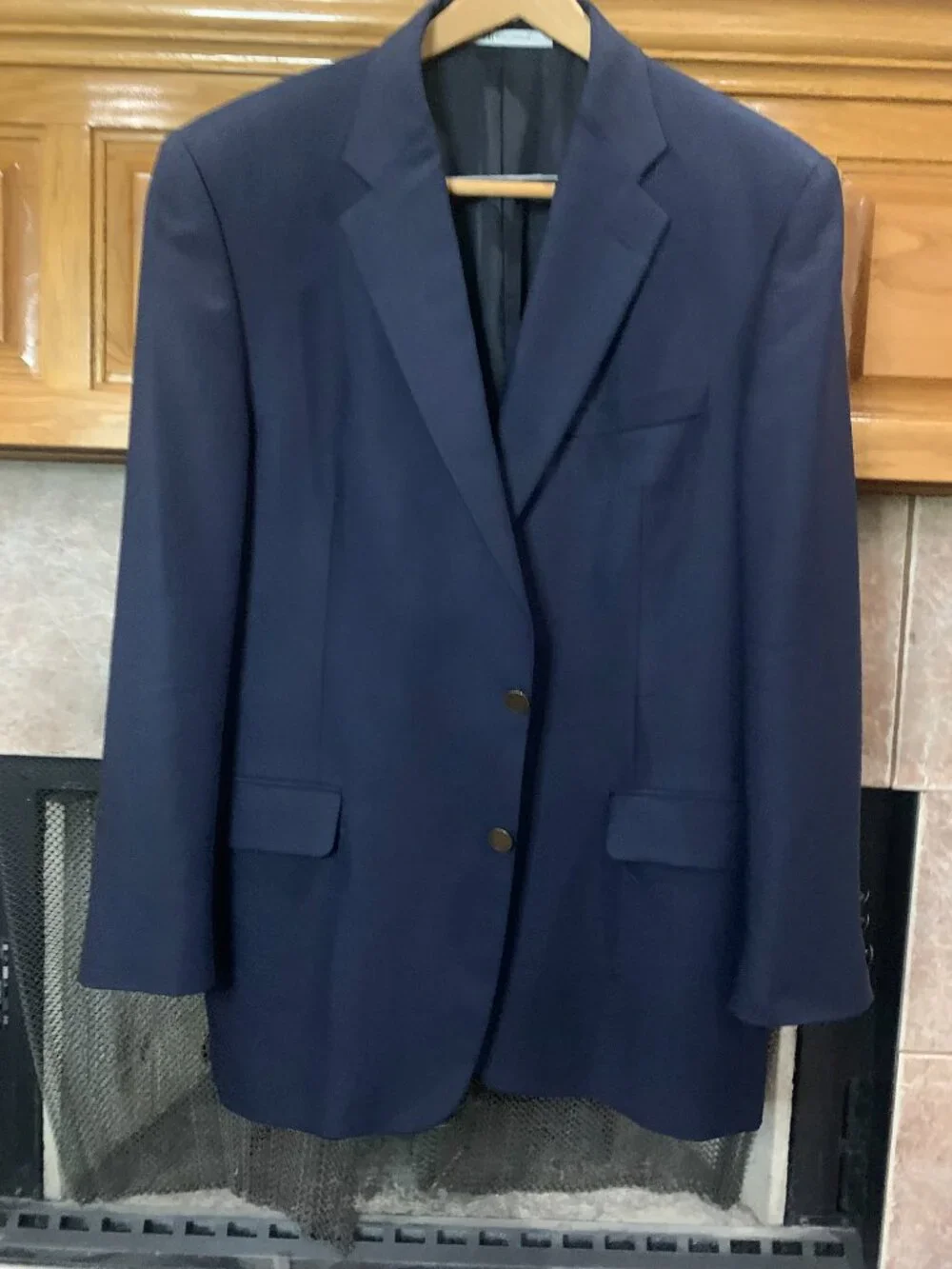 Share Hickey-Freeman Perlis Navy Blazer 42R Pre-Owned